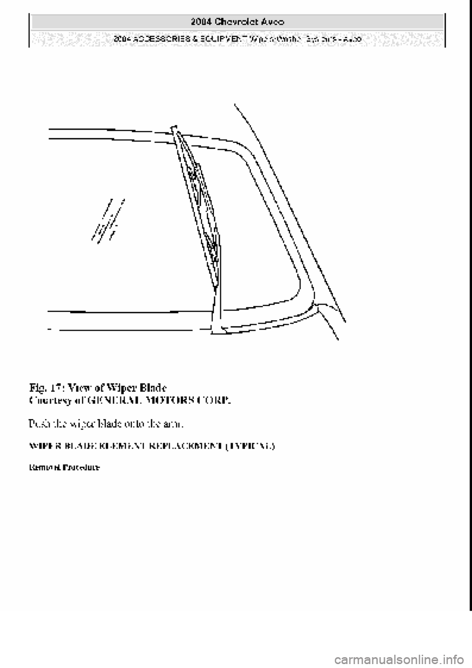 CHEVROLET AVEO 2002  Service Repair Manual 