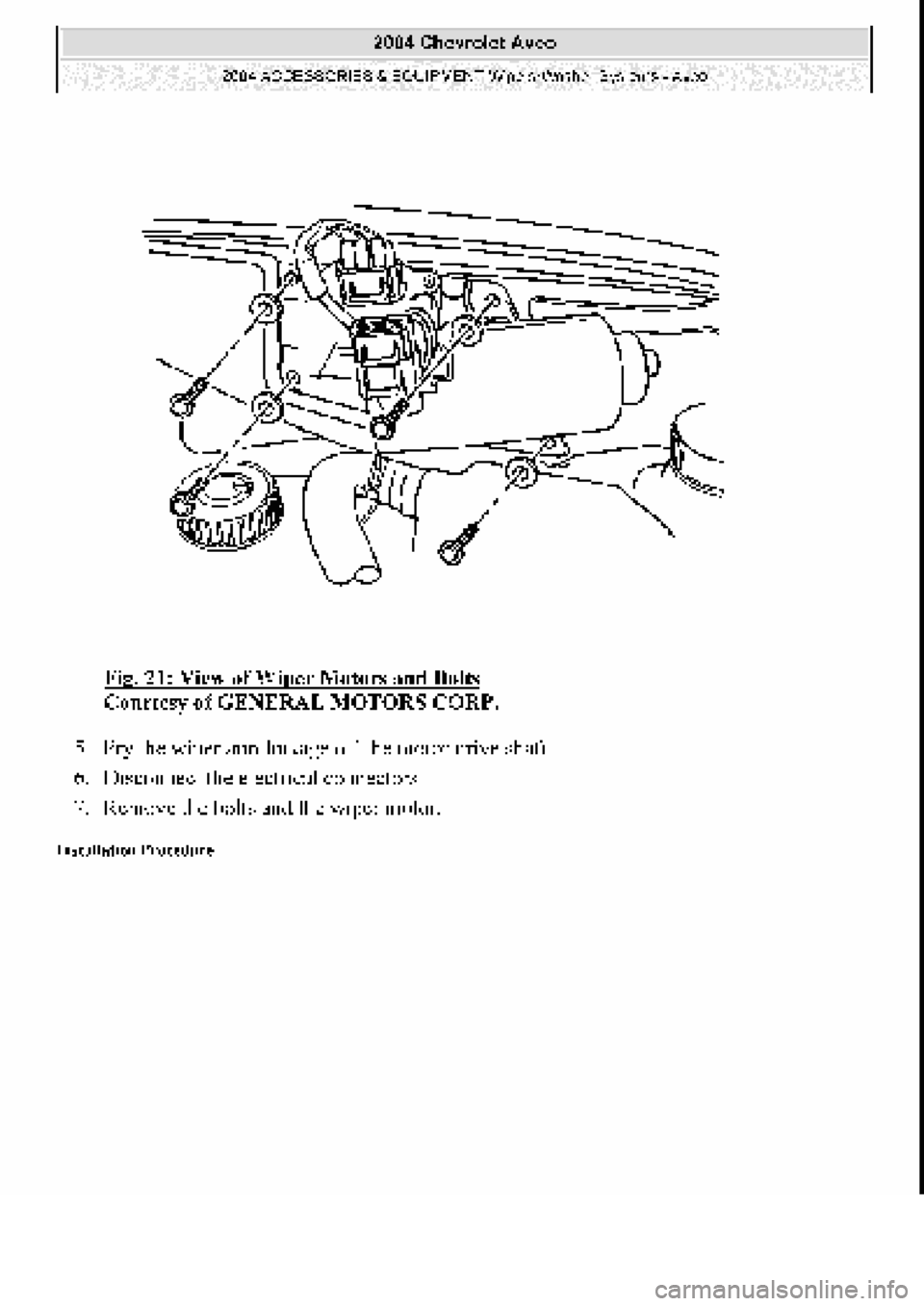 CHEVROLET AVEO 2002  Service Repair Manual 