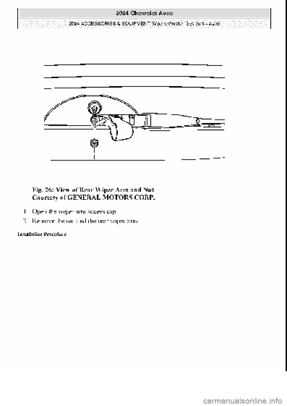 CHEVROLET AVEO 2002  Service Repair Manual 