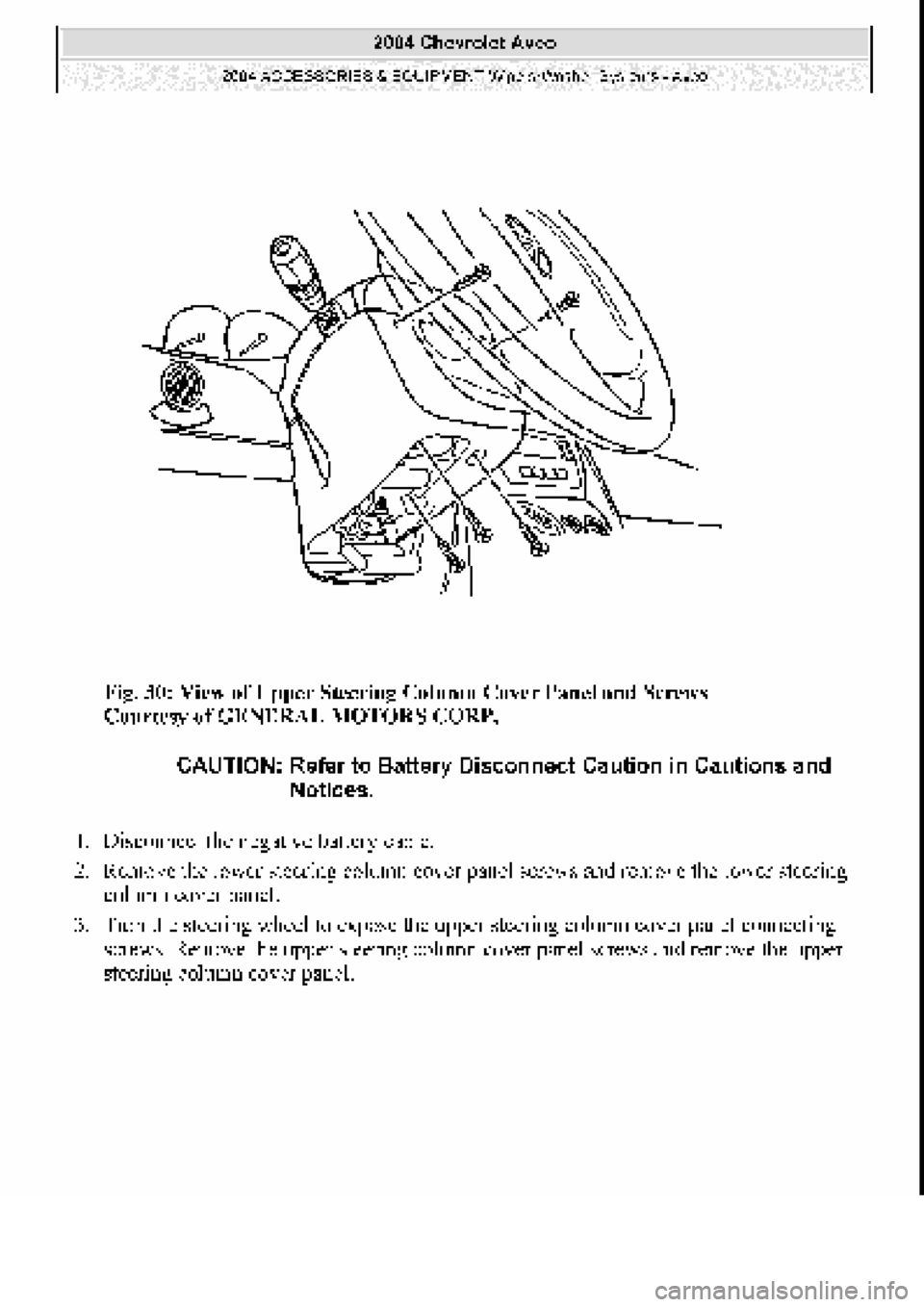 CHEVROLET AVEO 2002  Service Repair Manual 