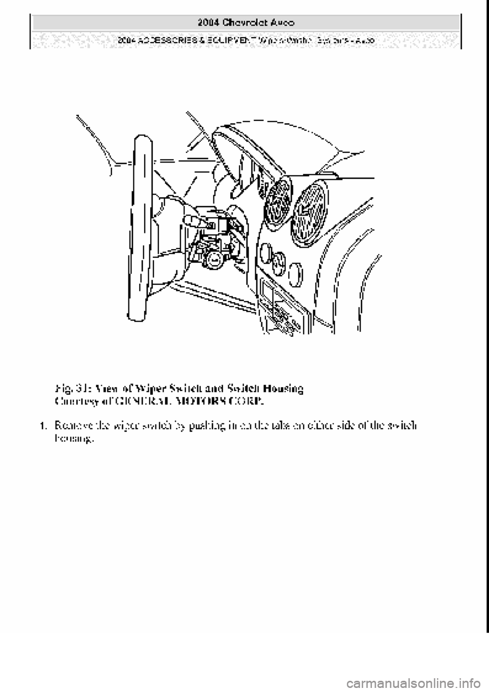 CHEVROLET AVEO 2002  Service Repair Manual 
