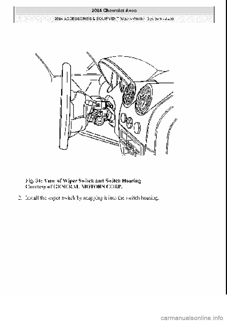 CHEVROLET AVEO 2002  Service Repair Manual 