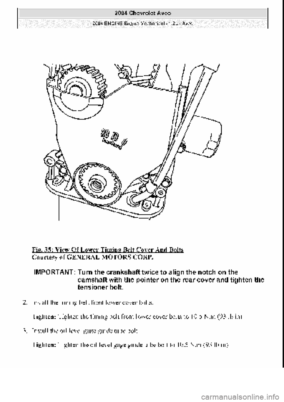CHEVROLET AVEO 2002  Service Repair Manual 