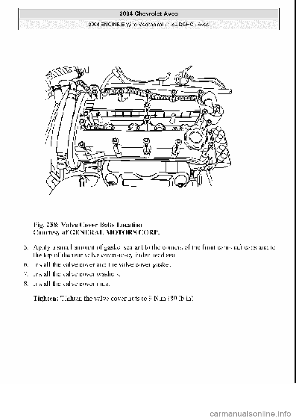 CHEVROLET AVEO 2002  Service Repair Manual 