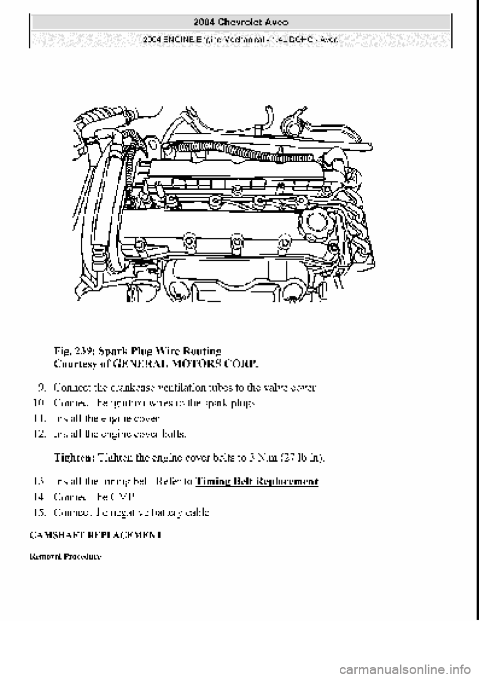 CHEVROLET AVEO 2002  Service Repair Manual 
