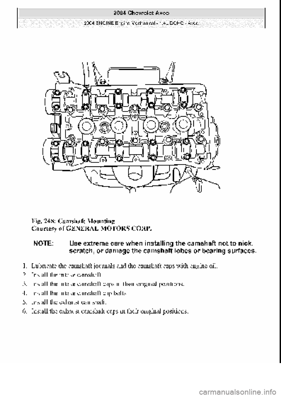 CHEVROLET AVEO 2002  Service Repair Manual 
