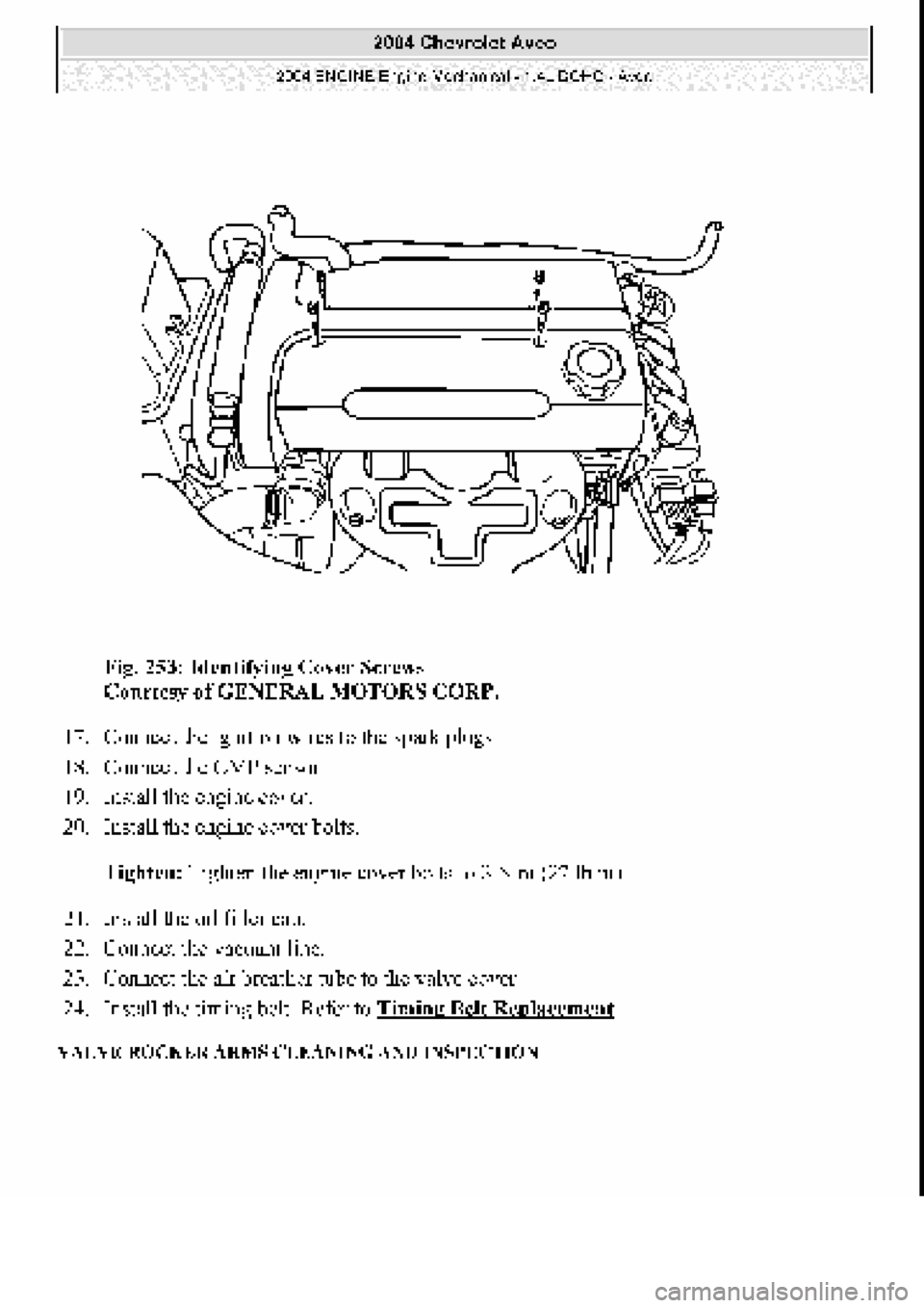 CHEVROLET AVEO 2002  Service Repair Manual 