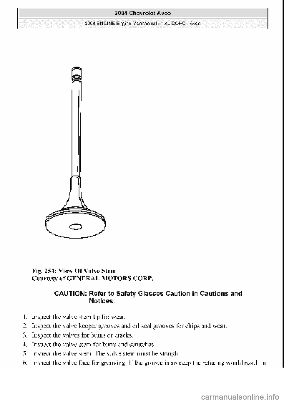 CHEVROLET AVEO 2002  Service Repair Manual 