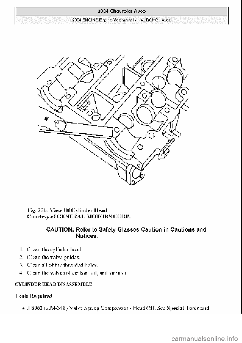 CHEVROLET AVEO 2002  Service Repair Manual 