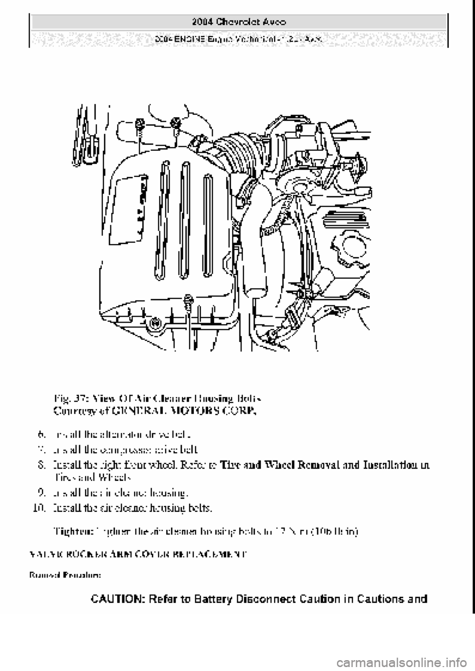 CHEVROLET AVEO 2002  Service Repair Manual 