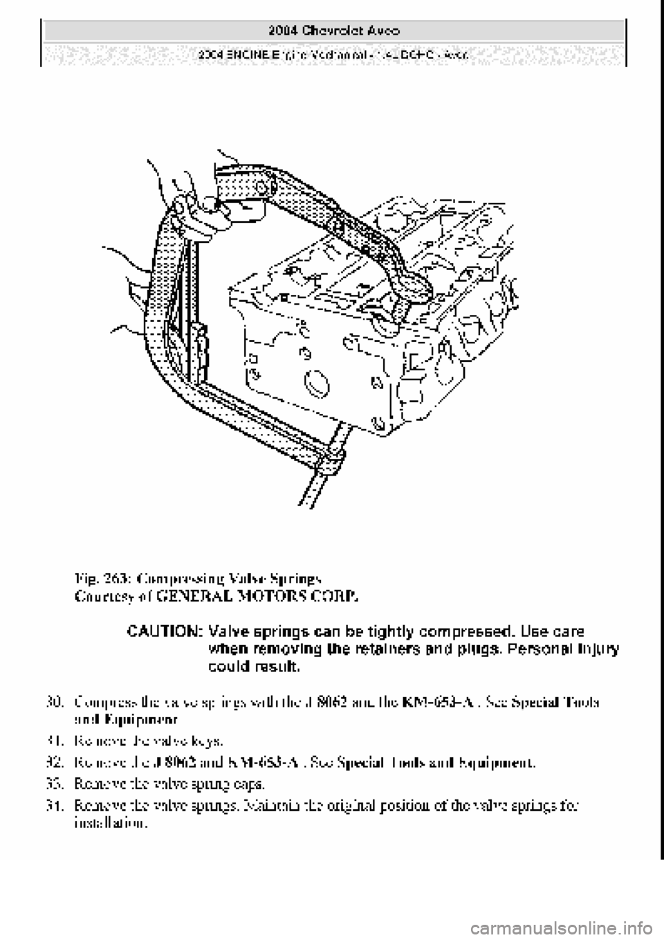 CHEVROLET AVEO 2002  Service Repair Manual 