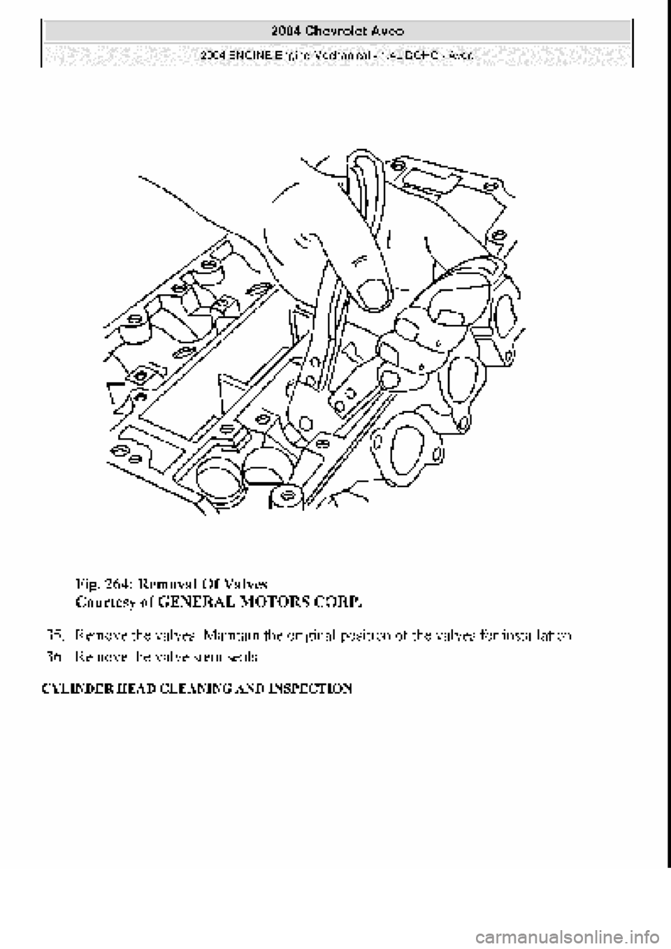 CHEVROLET AVEO 2002  Service Repair Manual 
