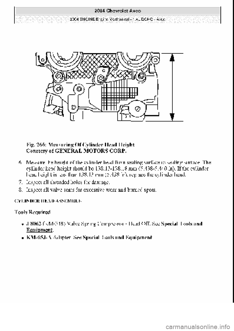 CHEVROLET AVEO 2002  Service Repair Manual 