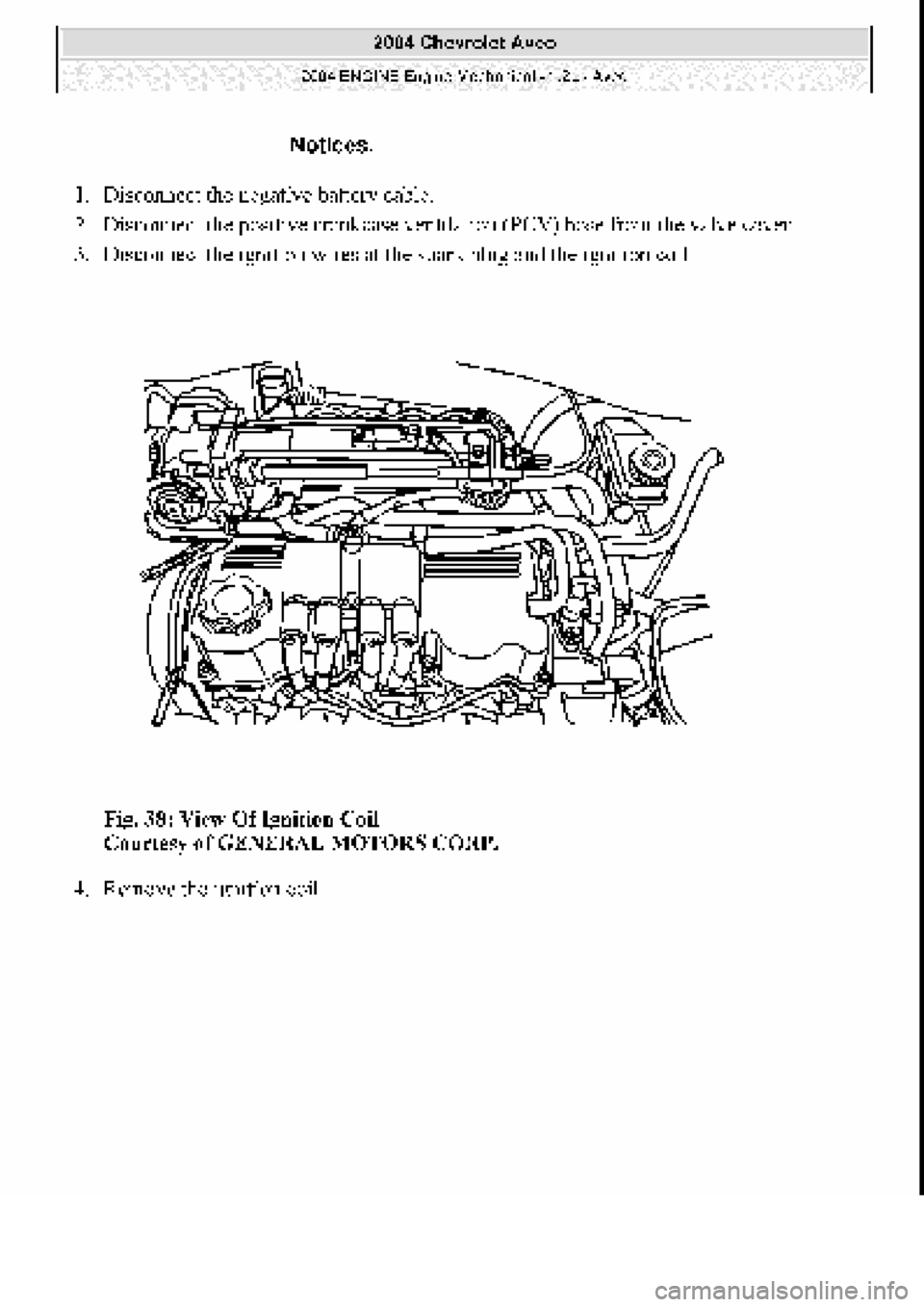 CHEVROLET AVEO 2002  Service Repair Manual 
