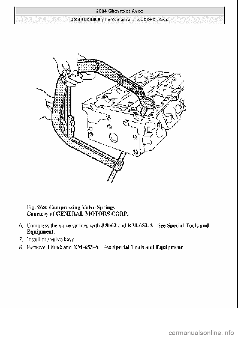 CHEVROLET AVEO 2002  Service Repair Manual 