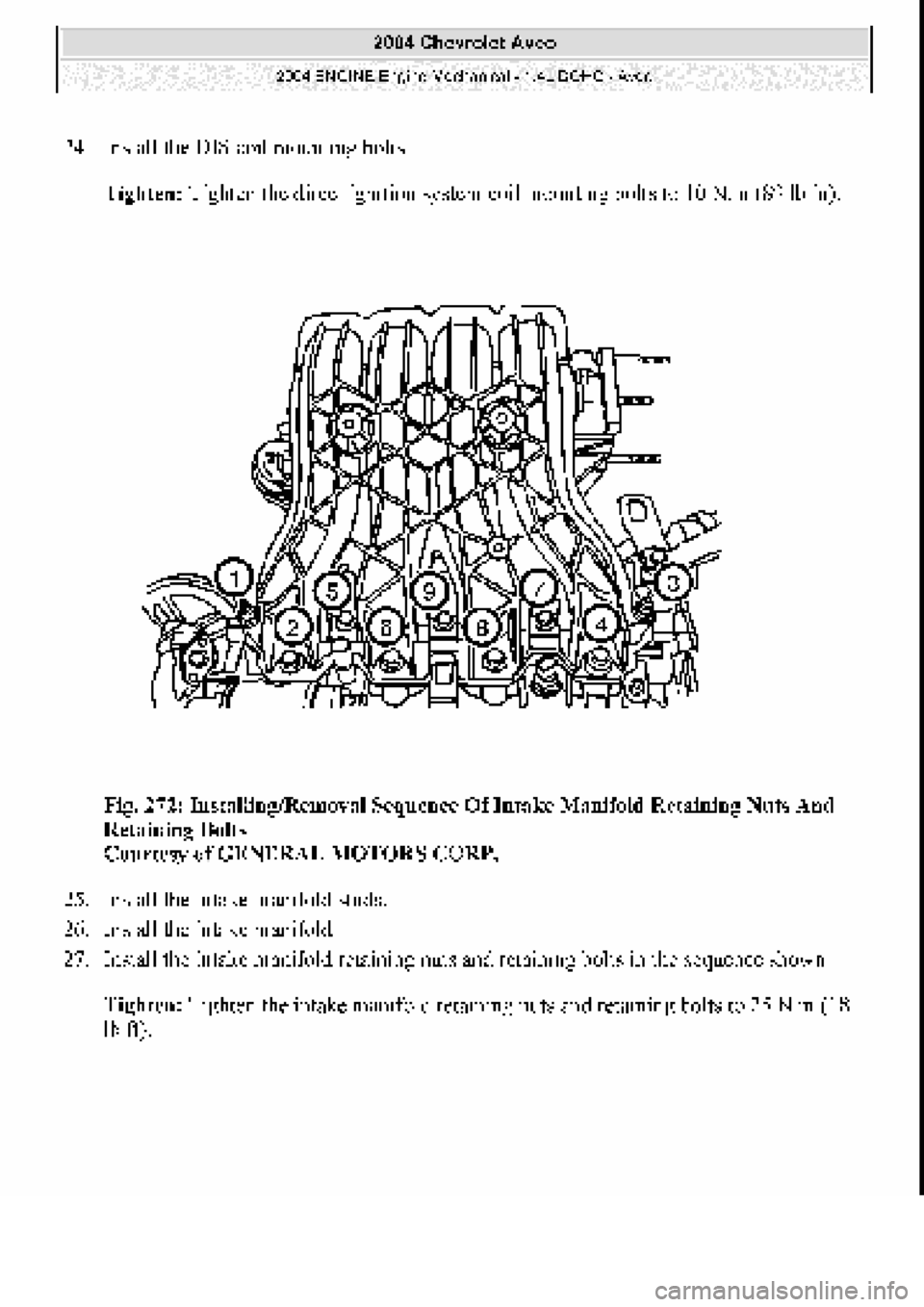 CHEVROLET AVEO 2002  Service Repair Manual 