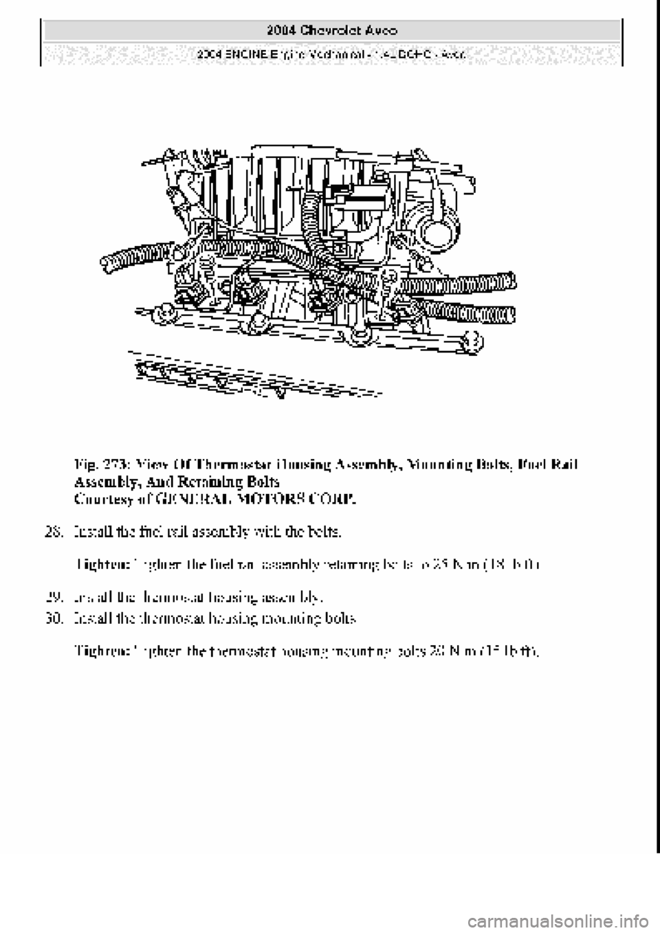 CHEVROLET AVEO 2002  Service Repair Manual 