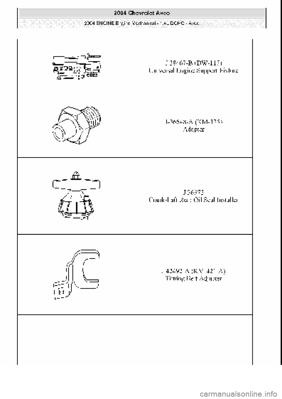 CHEVROLET AVEO 2002  Service Repair Manual 