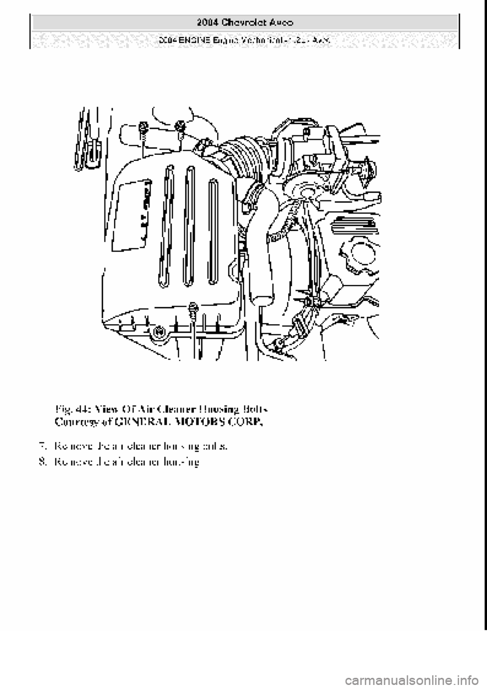 CHEVROLET AVEO 2002  Service Repair Manual 