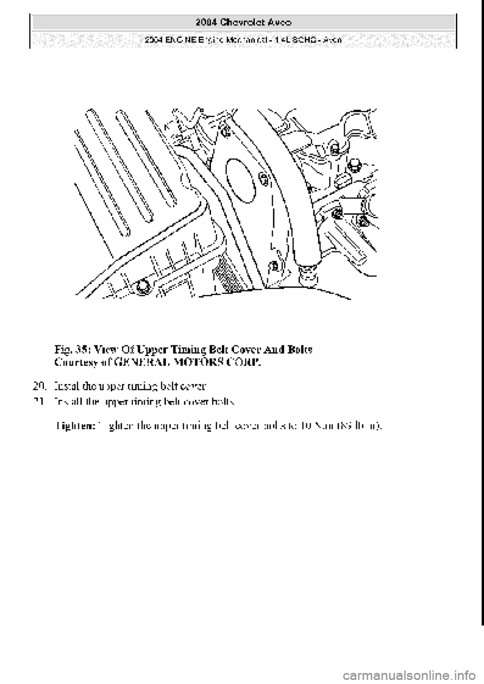 CHEVROLET AVEO 2002  Service Repair Manual 