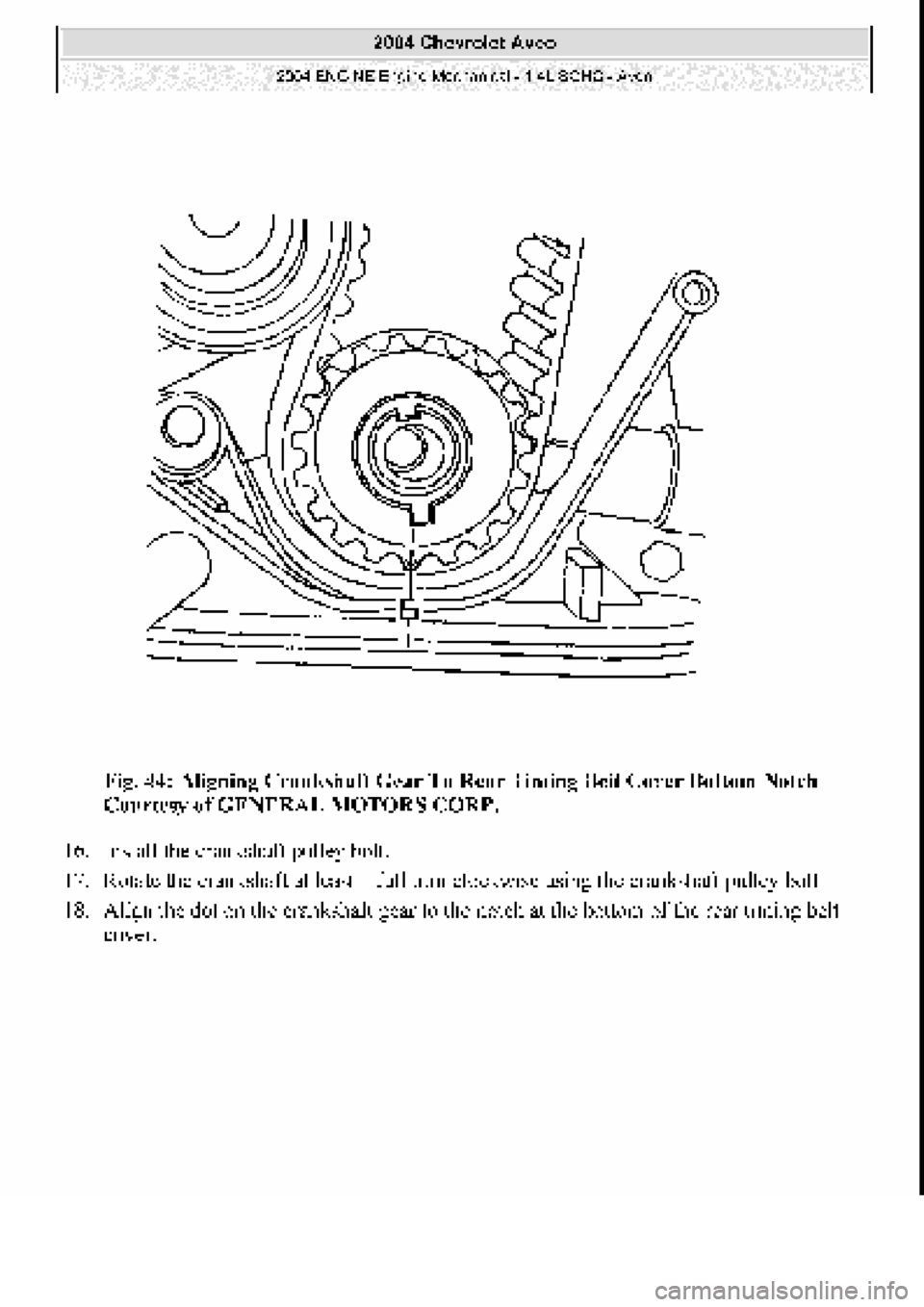 CHEVROLET AVEO 2002  Service Repair Manual 
