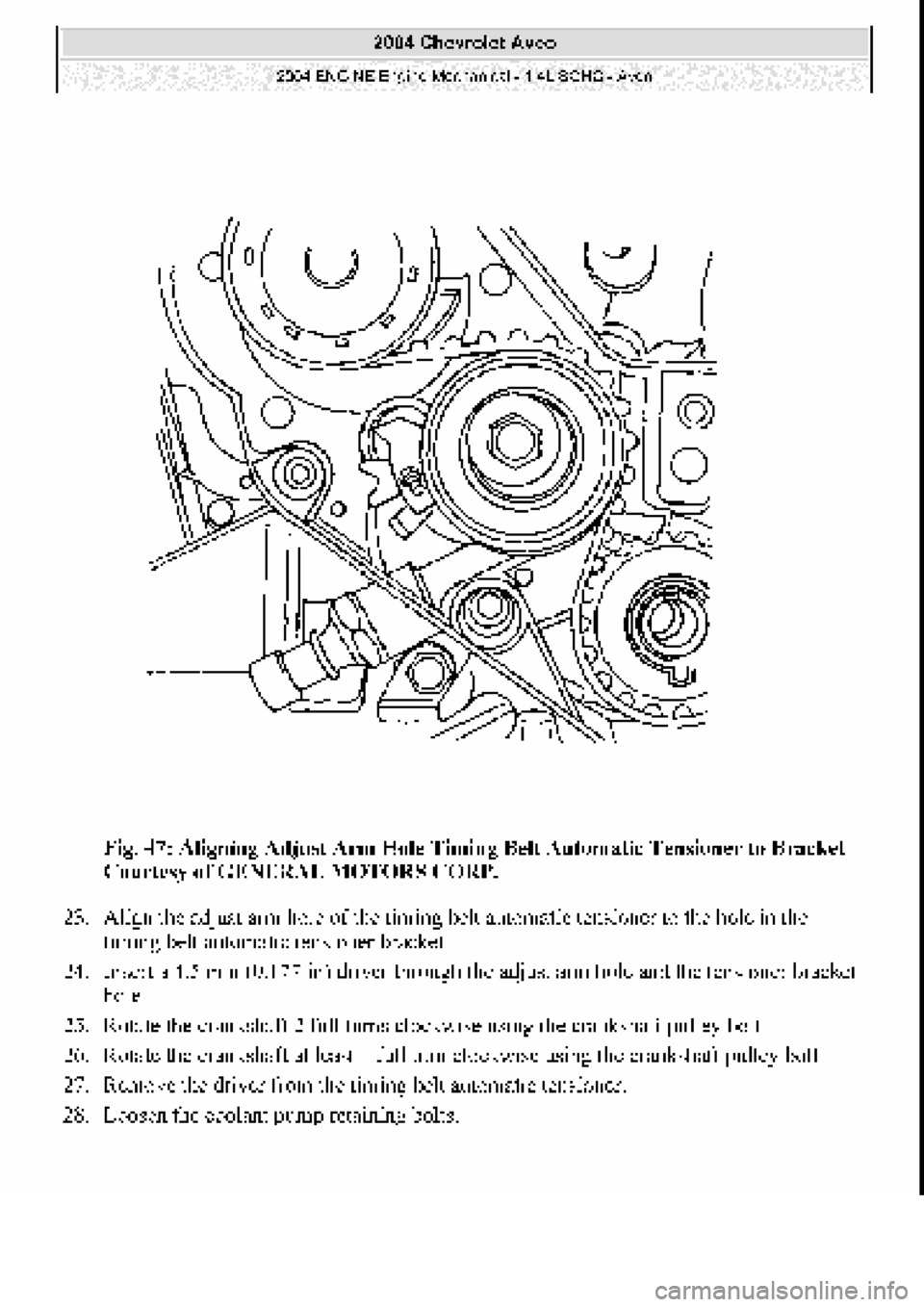 CHEVROLET AVEO 2002  Service Repair Manual 