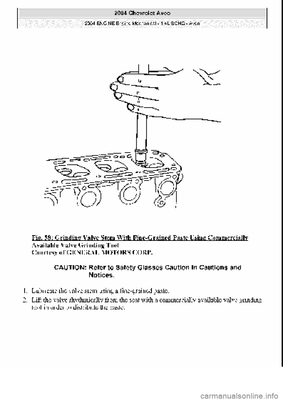 CHEVROLET AVEO 2002  Service Repair Manual 