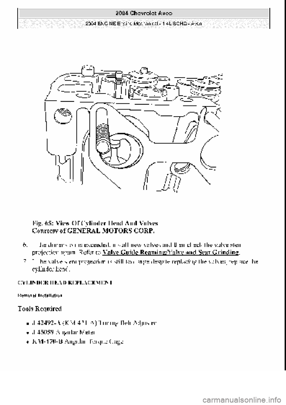 CHEVROLET AVEO 2002  Service Repair Manual 