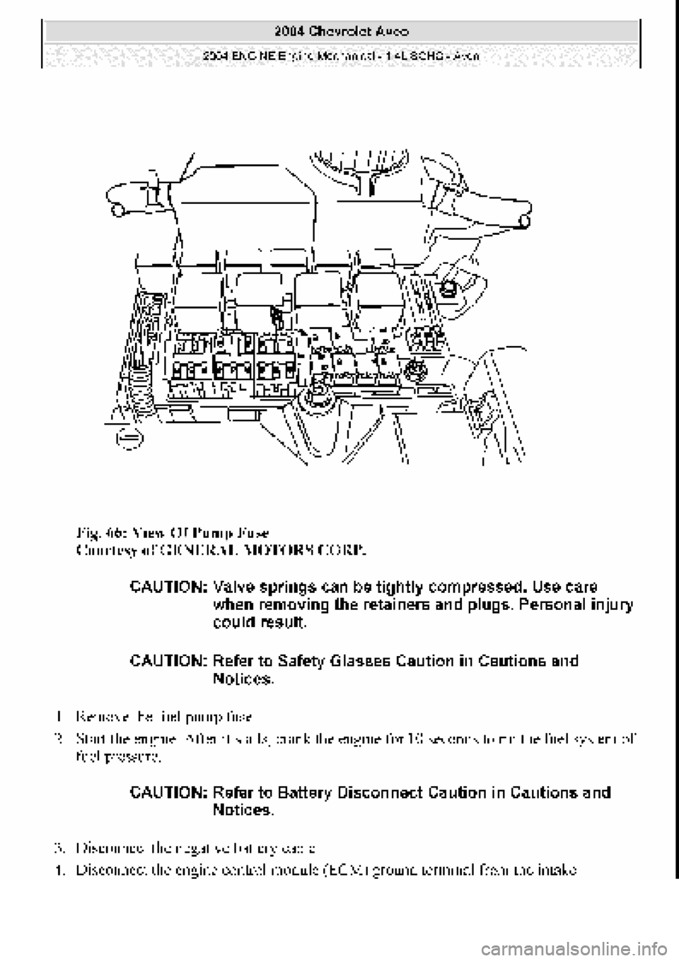 CHEVROLET AVEO 2002  Service Repair Manual 
