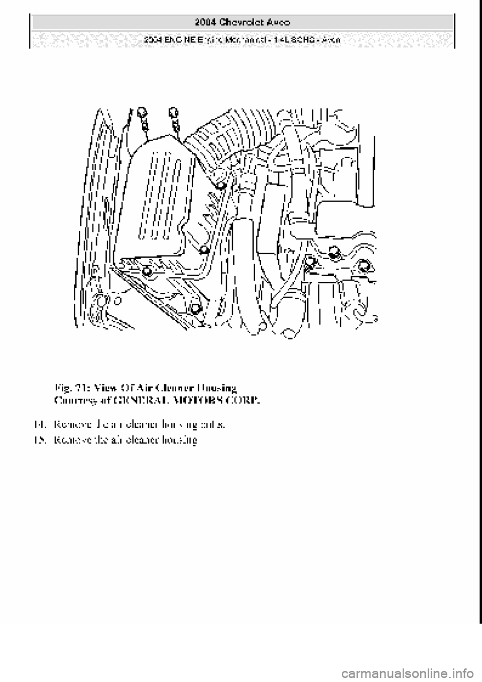 CHEVROLET AVEO 2002  Service Repair Manual 