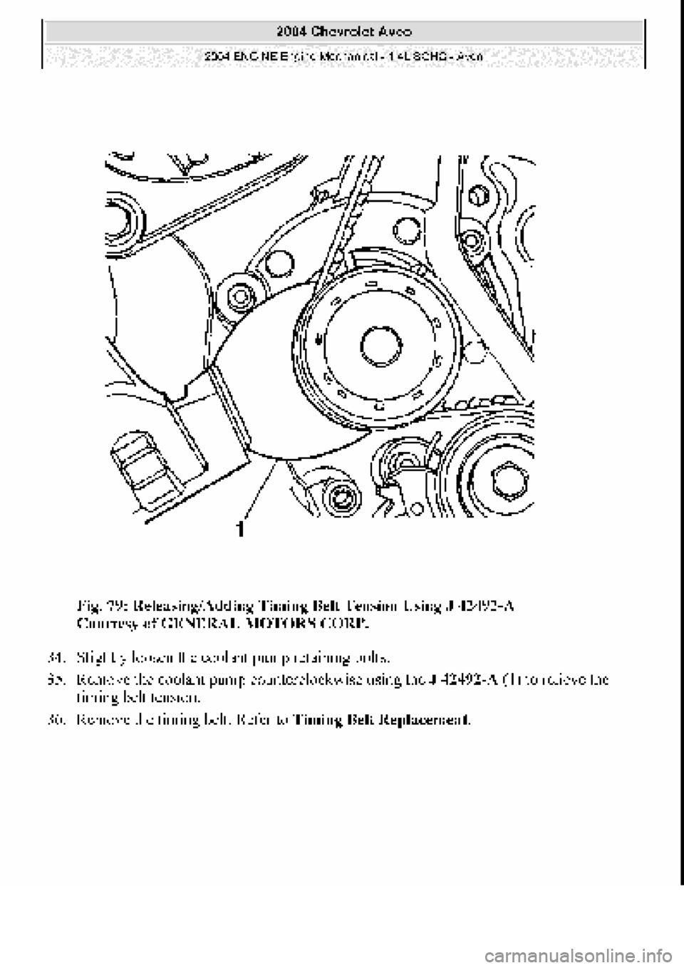 CHEVROLET AVEO 2002  Service Repair Manual 