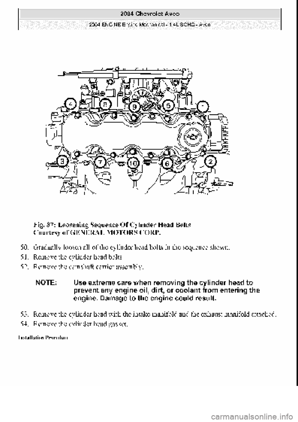 CHEVROLET AVEO 2002  Service Repair Manual 