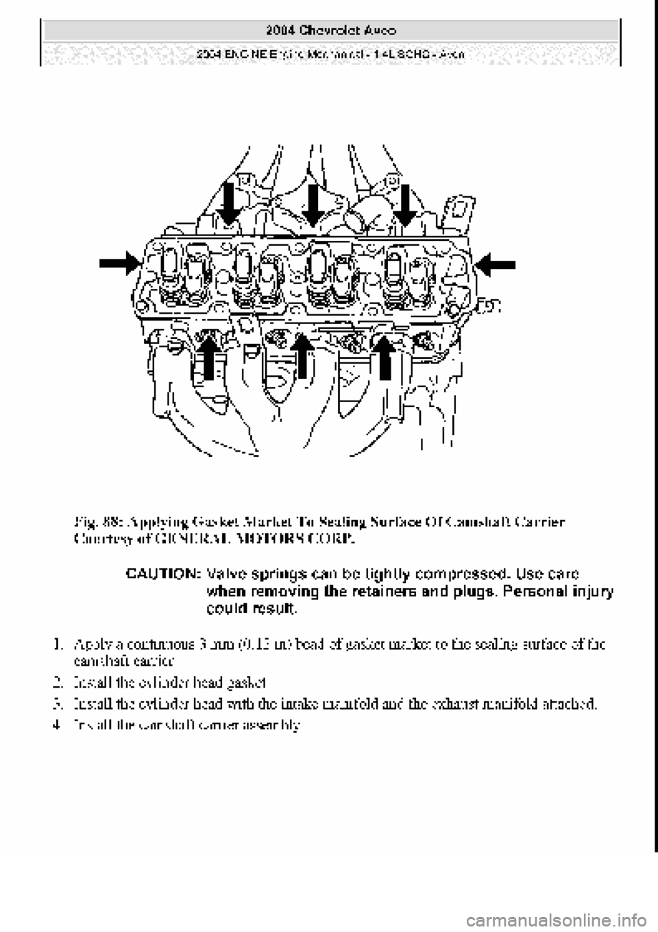 CHEVROLET AVEO 2002  Service Repair Manual 
