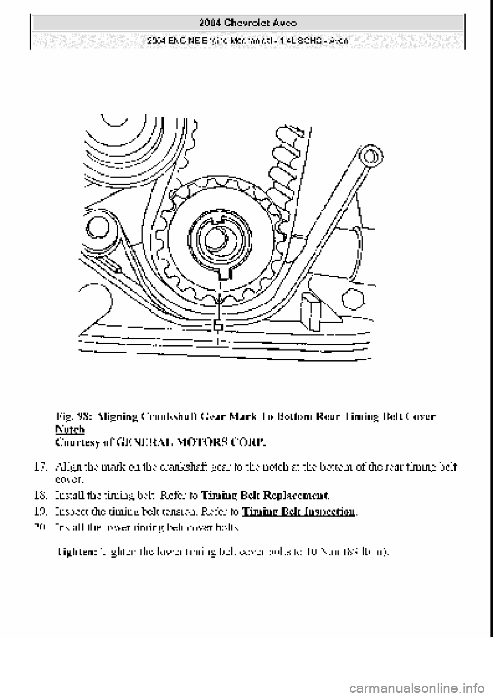 CHEVROLET AVEO 2002  Service Repair Manual 