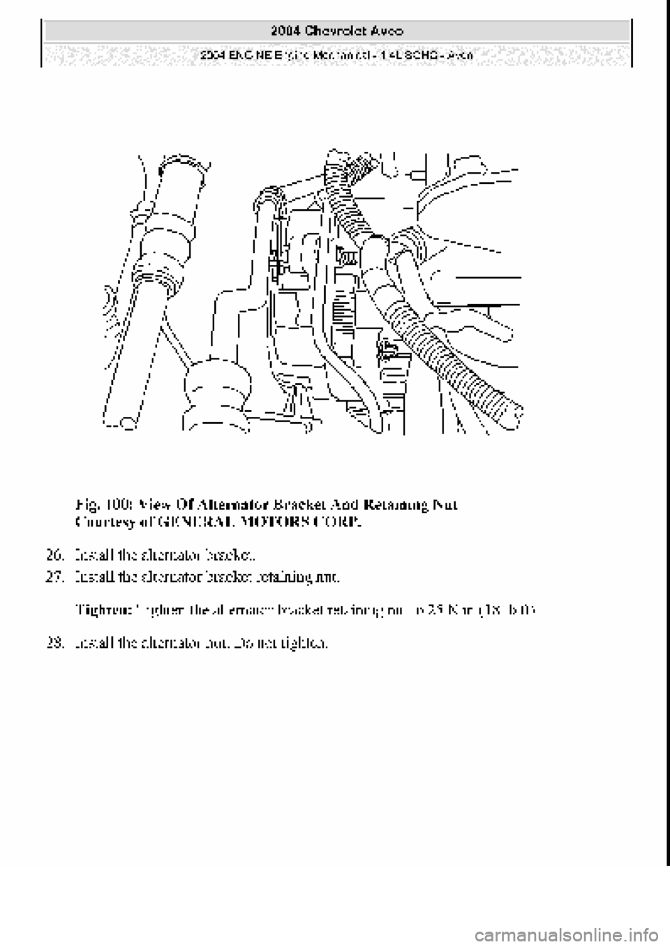 CHEVROLET AVEO 2002  Service Repair Manual 