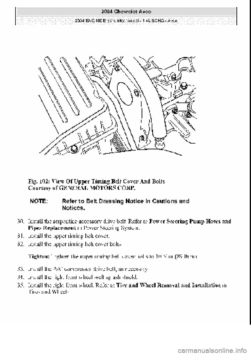 CHEVROLET AVEO 2002  Service Repair Manual 