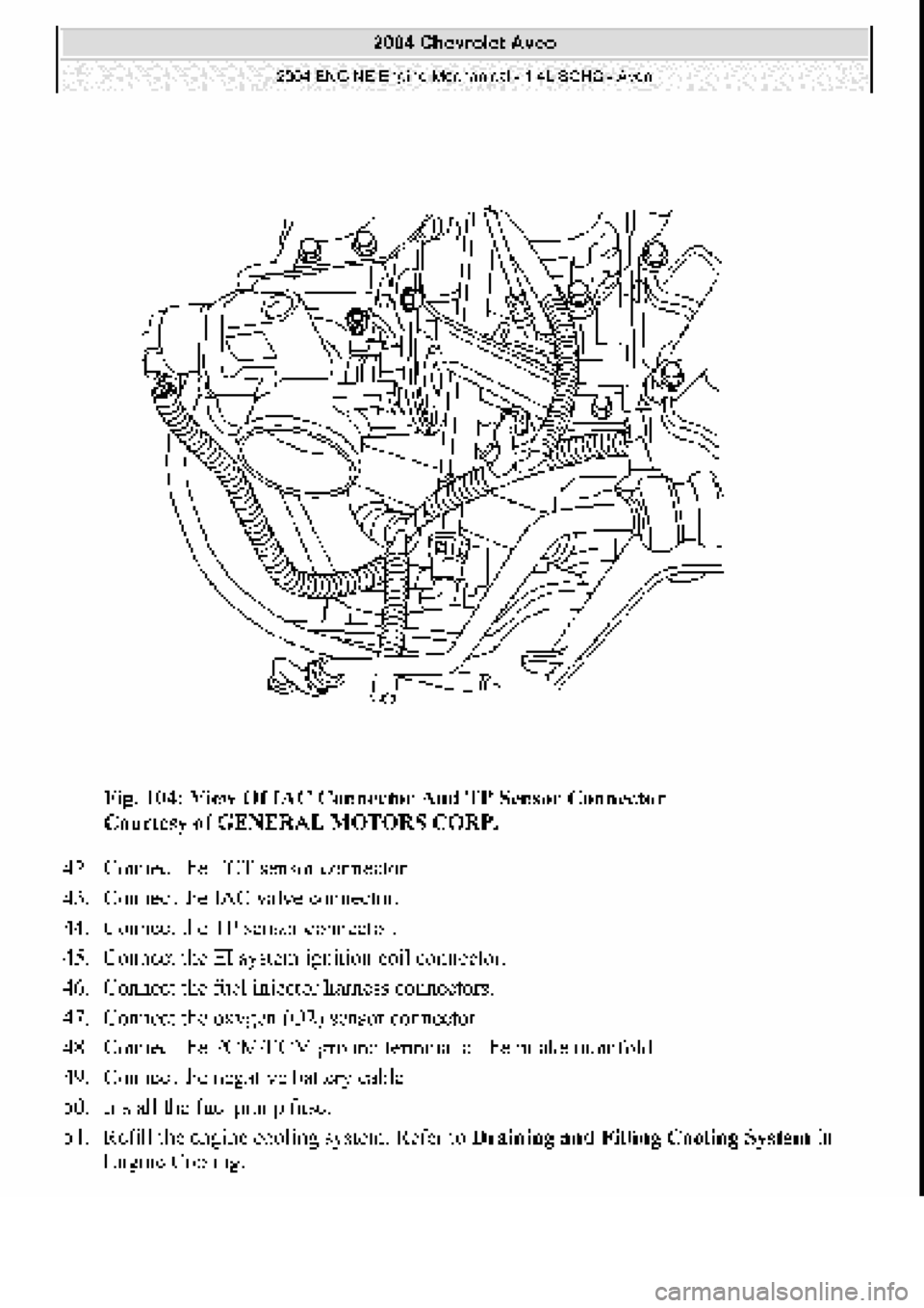 CHEVROLET AVEO 2002  Service Repair Manual 