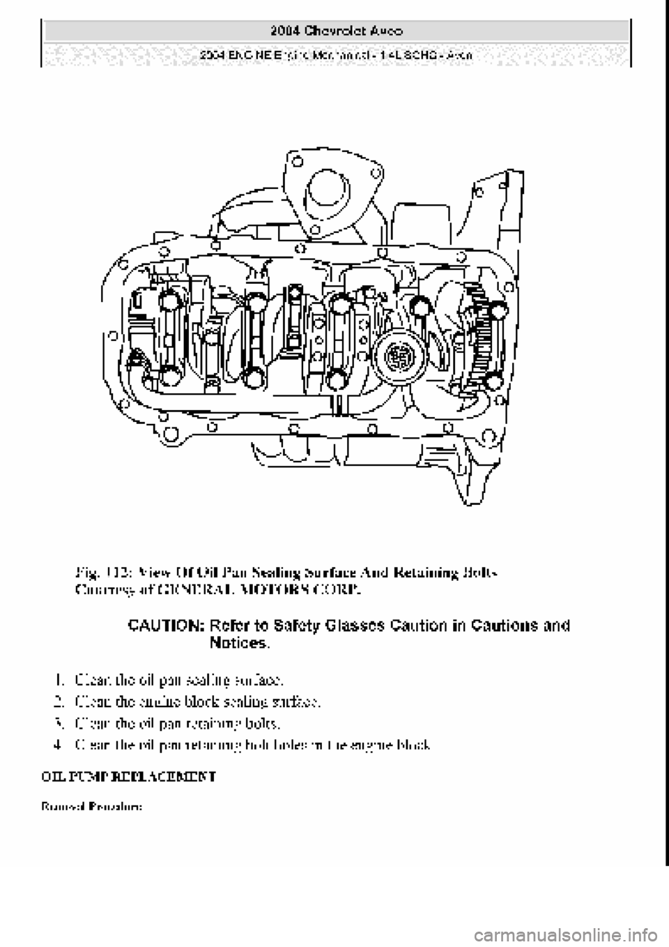 CHEVROLET AVEO 2002  Service Repair Manual 