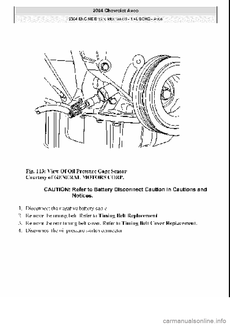 CHEVROLET AVEO 2002  Service Repair Manual 