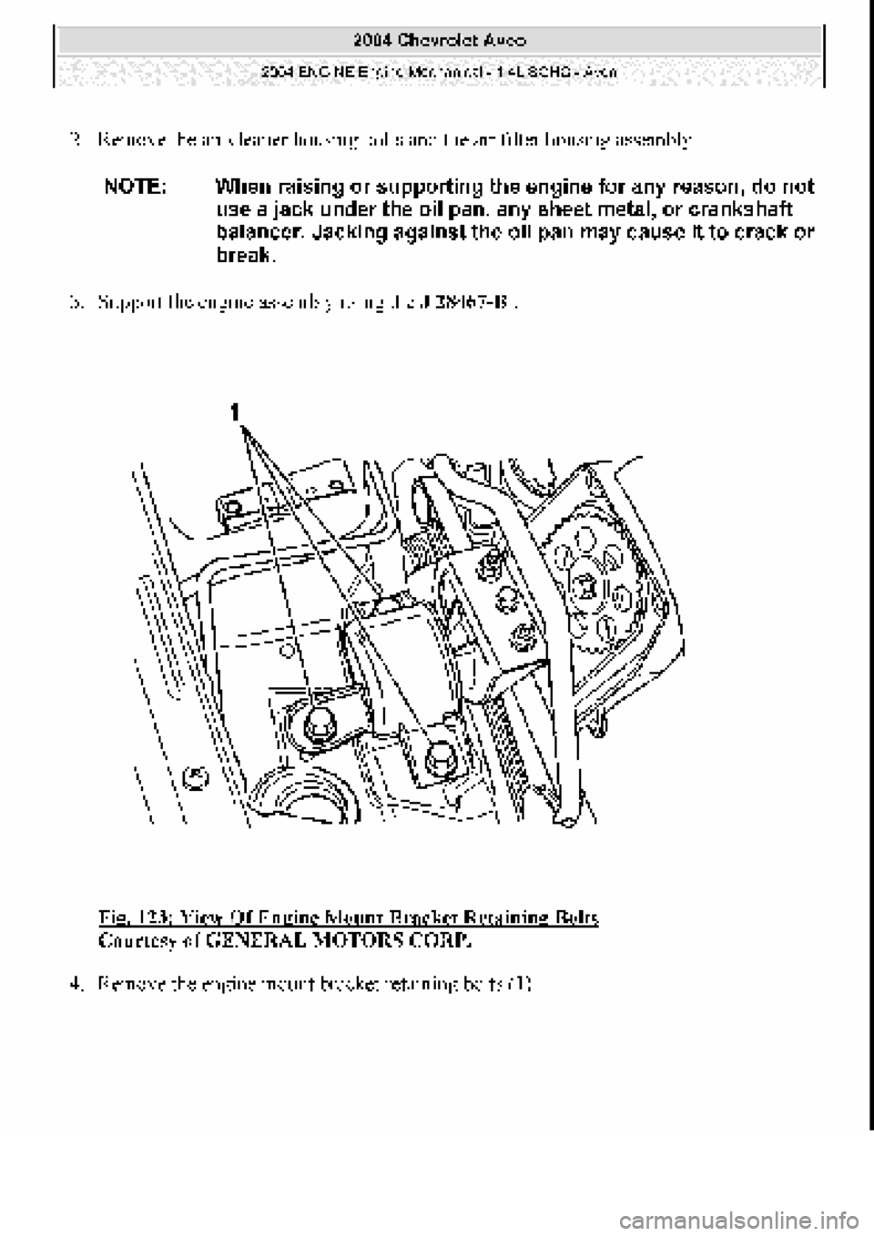 CHEVROLET AVEO 2002  Service Repair Manual 