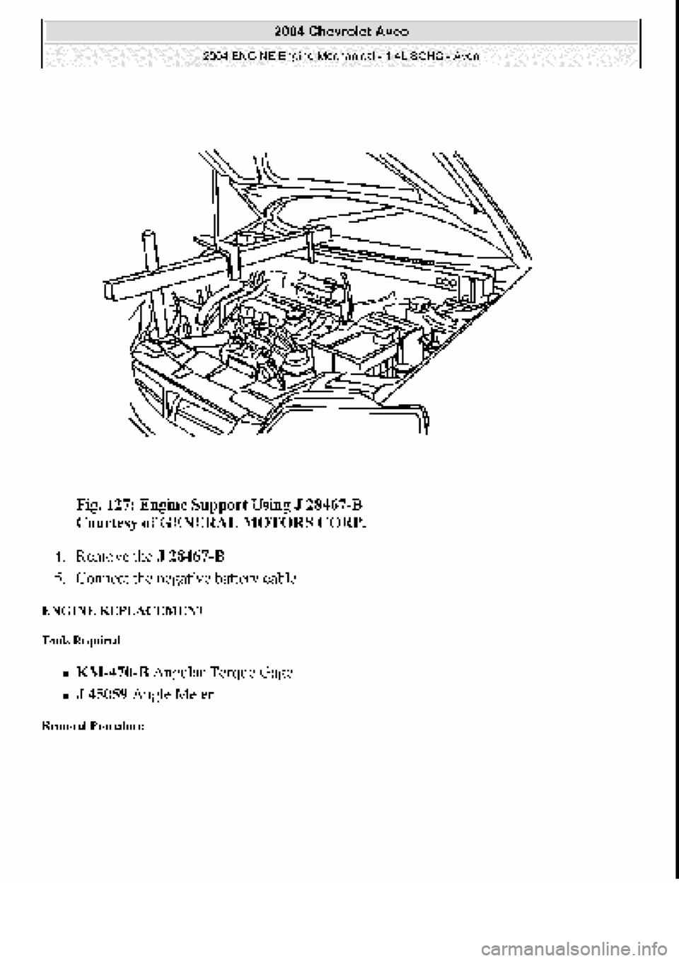CHEVROLET AVEO 2002  Service Repair Manual 