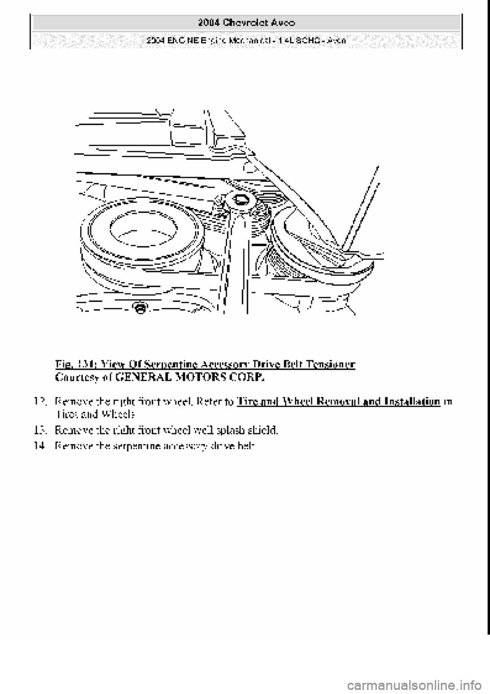 CHEVROLET AVEO 2002  Service Repair Manual 