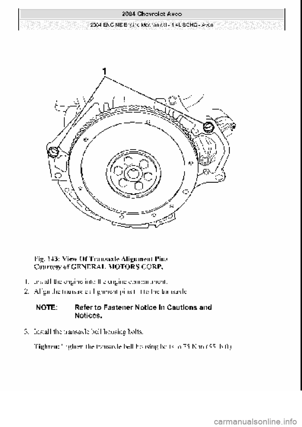 CHEVROLET AVEO 2002  Service Repair Manual 