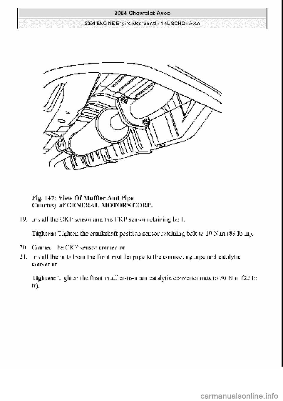 CHEVROLET AVEO 2002  Service Repair Manual 