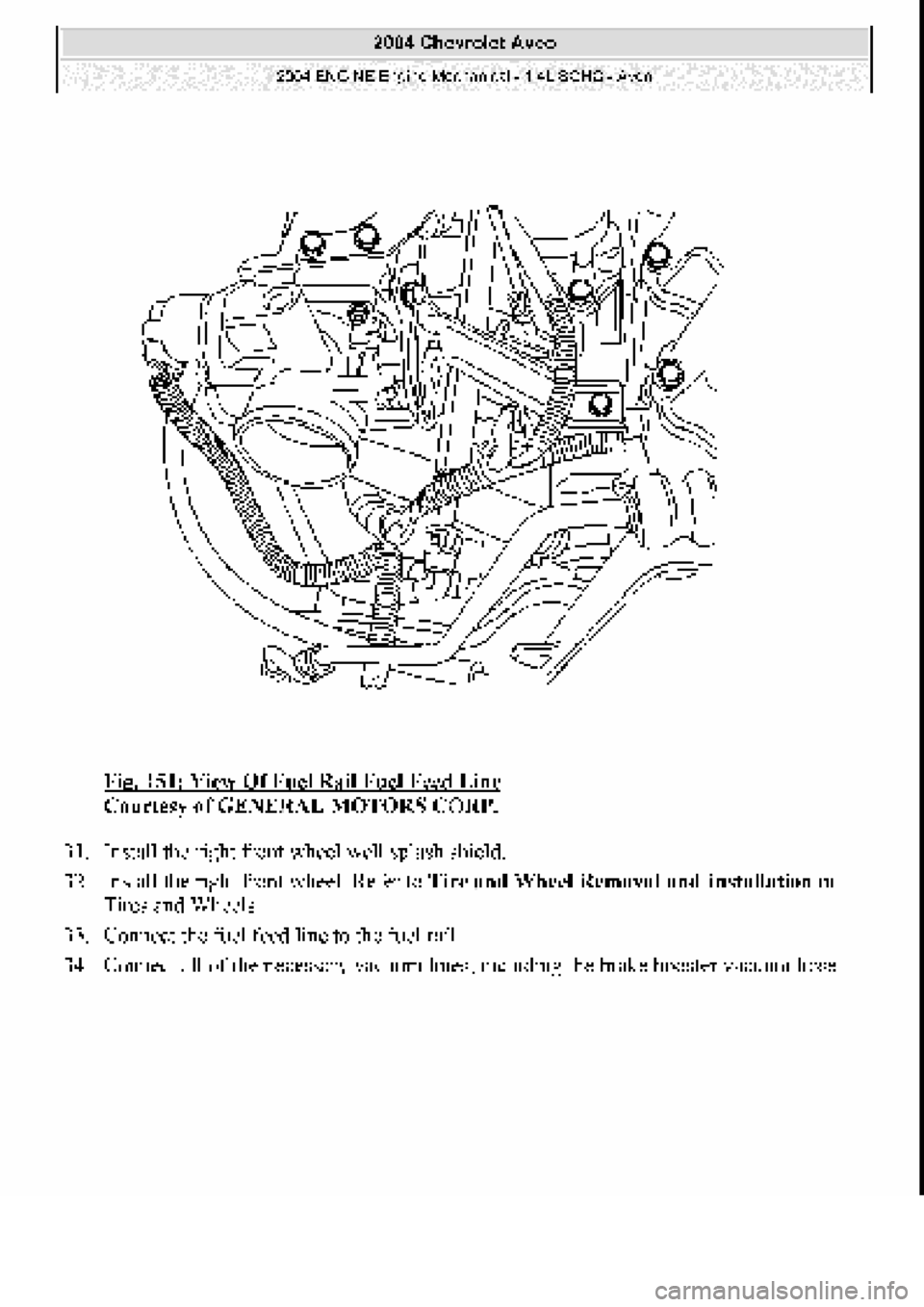 CHEVROLET AVEO 2002  Service Repair Manual 