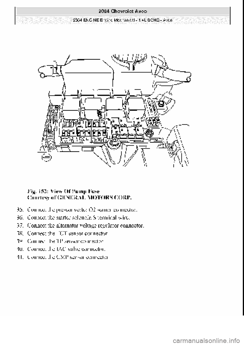 CHEVROLET AVEO 2002  Service Repair Manual 