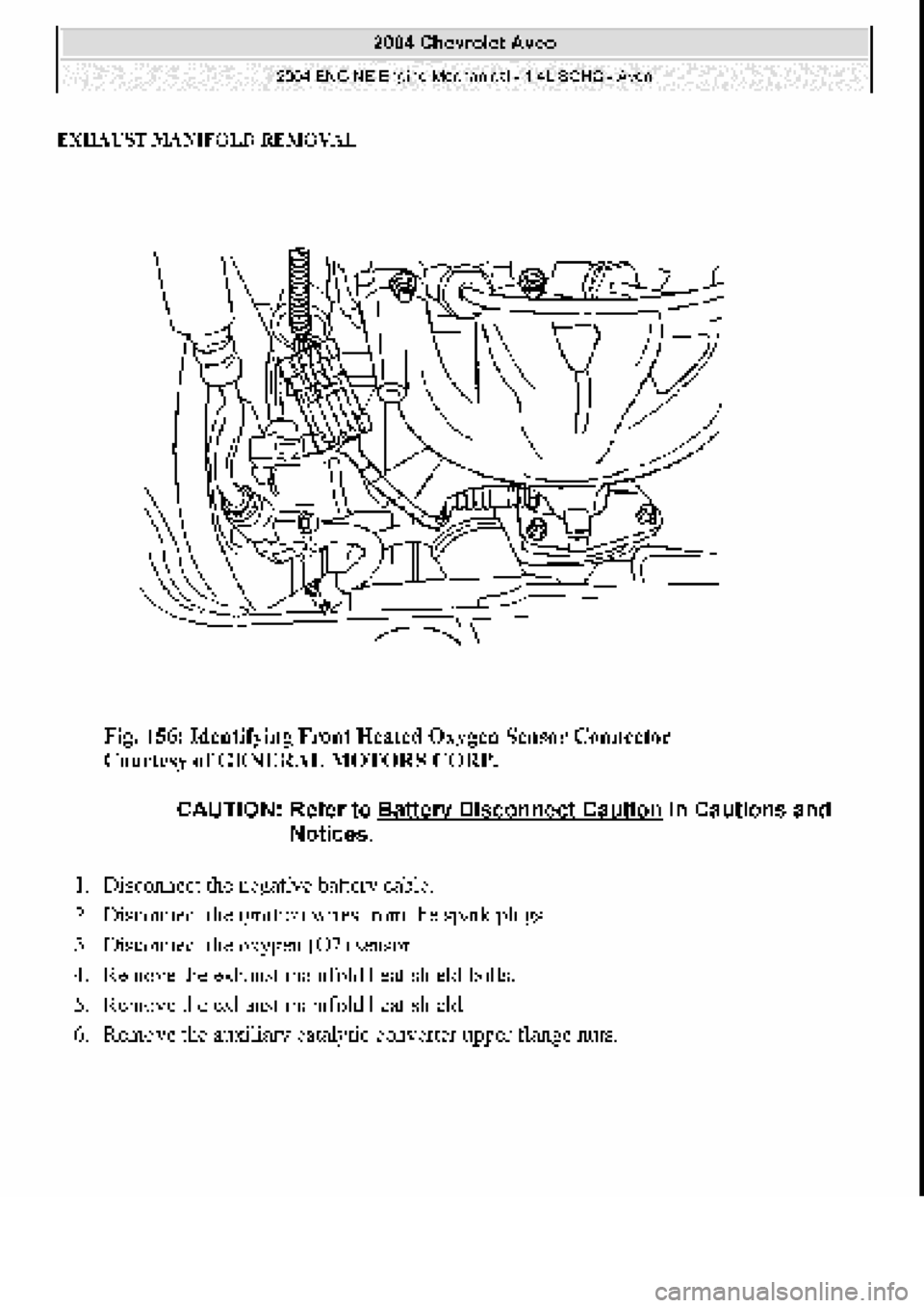 CHEVROLET AVEO 2002  Service Repair Manual 