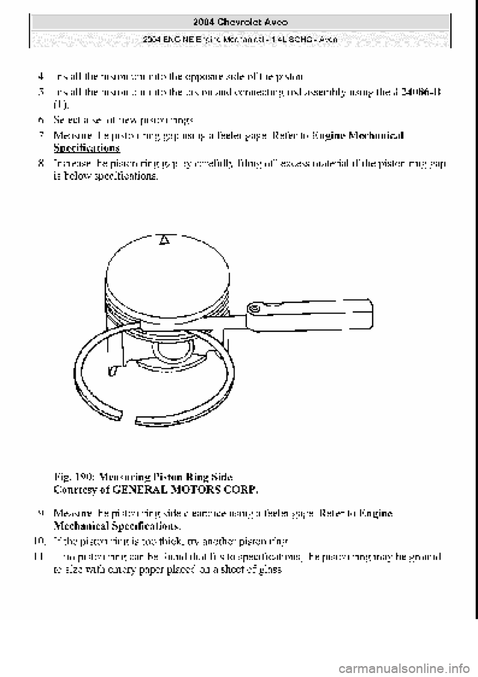 CHEVROLET AVEO 2002  Service Repair Manual 