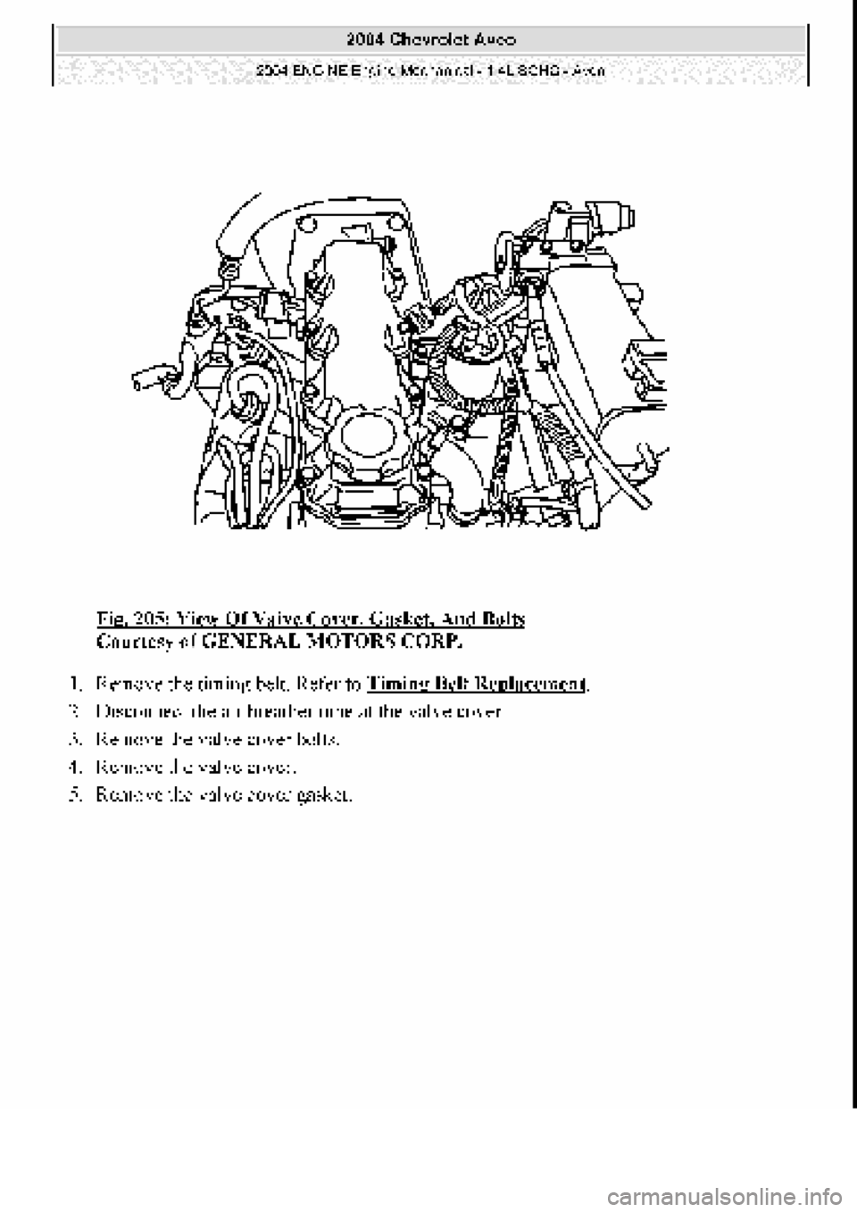 CHEVROLET AVEO 2002  Service Repair Manual 