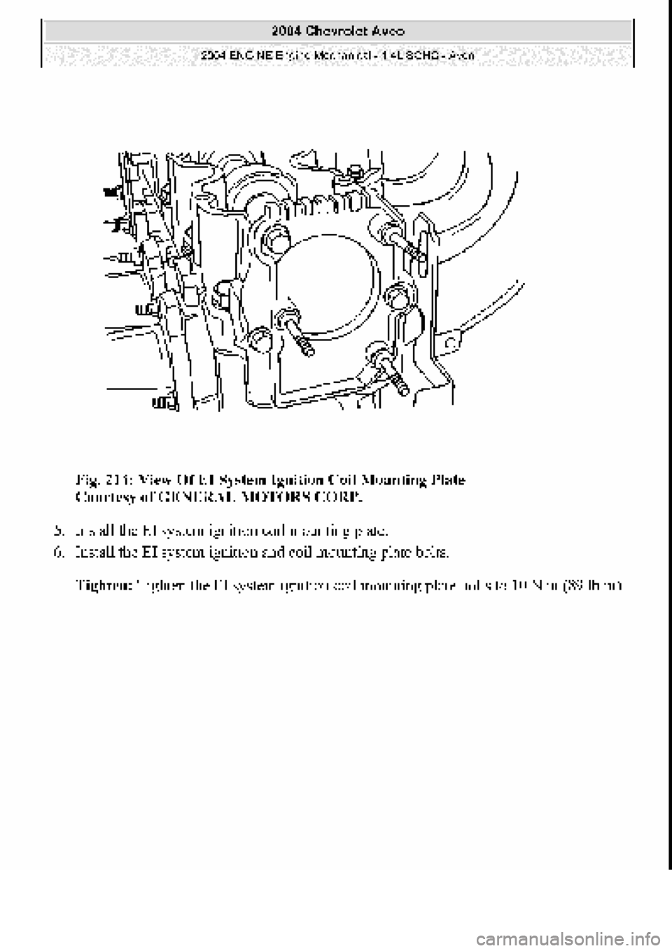 CHEVROLET AVEO 2002  Service Repair Manual 